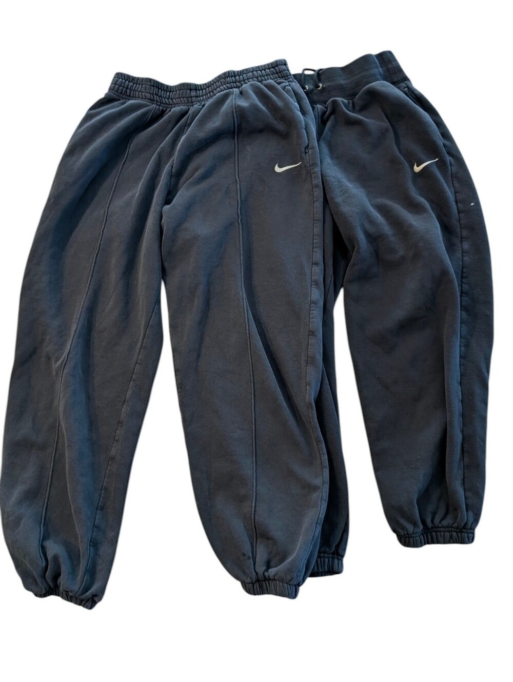 Nike Fleece Sweatpants Bundle Size M Phoenix Oversized High Waist Pin Tuck Black